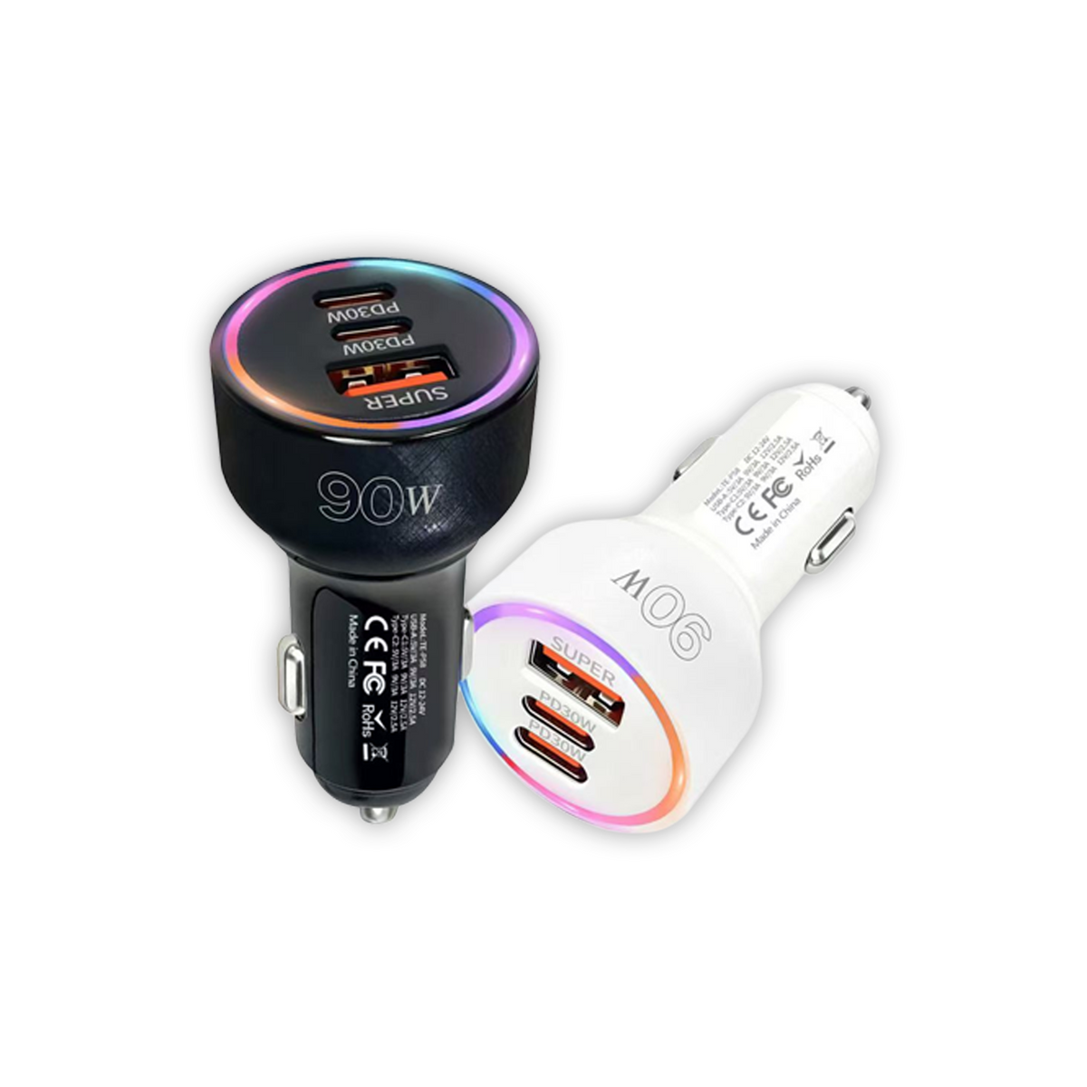 Cargador para Auto de 90W con PD de 30W
