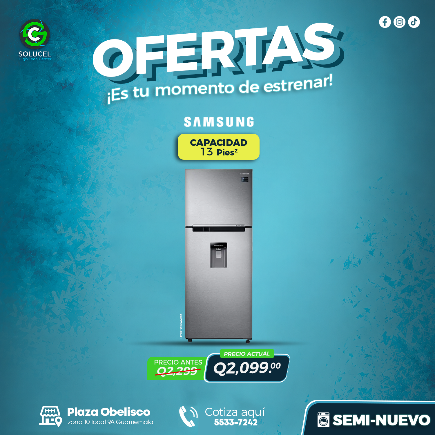 𝗥𝗘𝗙𝗥𝗜𝗚𝗘𝗥𝗔𝗗𝗢𝗥𝗔 𝟭𝟯 𝗽𝗶𝗲𝘀² 𝗦𝗔𝗠𝗦𝗨𝗡𝗚