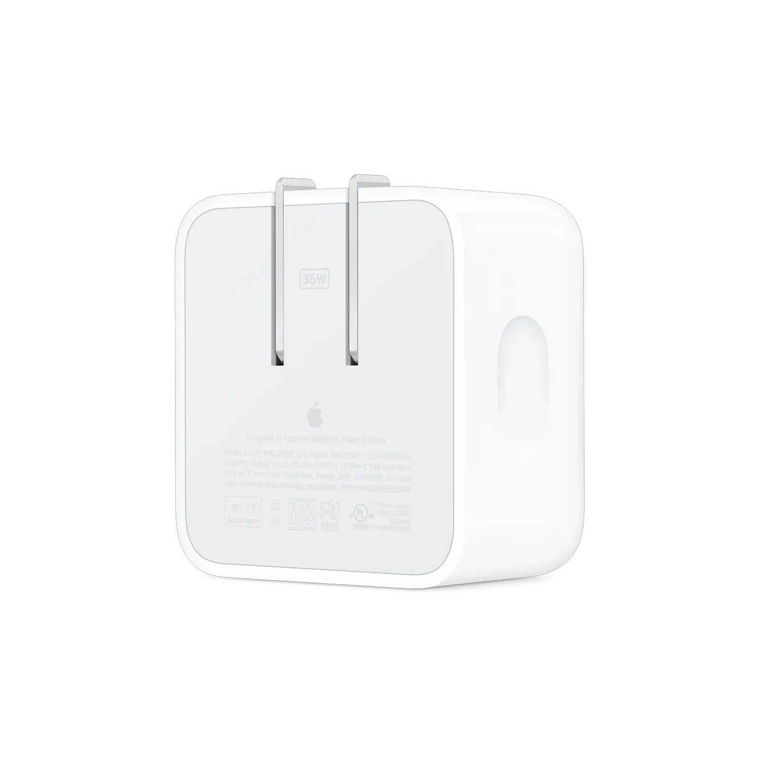 Adaptador de corriente compacto con dos puertos USB-C de 35W